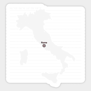 Rome City Map Sticker